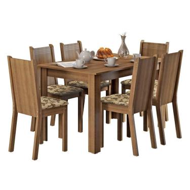 Imagem de Conjunto Sala de Jantar Maris com 6 Cadeiras Madesa