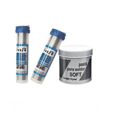 Imagem de Kit 01 Pasta Para Soldar 110g + 02 Tubetes Solda Fio 1.0mm