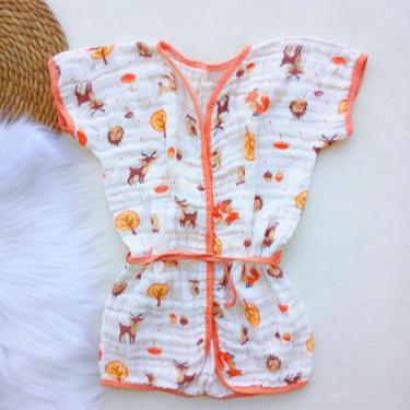 Imagem de Roupão de Banho Infantil 100 Algodão para Praia Piscina e Natação Até 