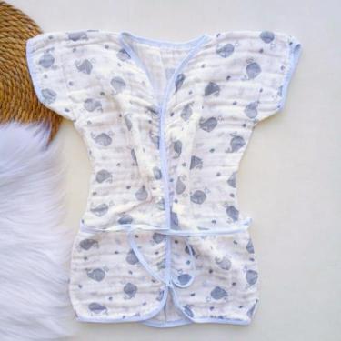 Imagem de Roupão de Banho Infantil 100 Algodão para Praia Piscina e Natação Até 