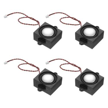 Imagem de PATIKIL Mini alto-falante de 3 watts e 4 Ohm, 4 peças, máquina de publicidade portátil de alcance completo, conector micro alto-falante para pequenos projetos eletrônicos, preto e prata