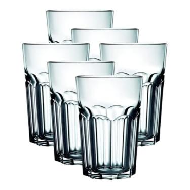 Imagem de Jogo 6 Copos de Vidro 400ml Long Drink Para Suco Água Refrigerante Milk Shake Transparente