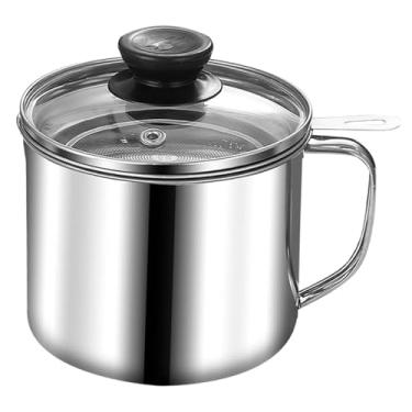 Imagem de DimyFew Recipiente de graxa de pote de óleo multiuso com tampa conveniente pote de óleo de fritura profunda com filtro para uso doméstico em restaurante, com Tampa de Vidro