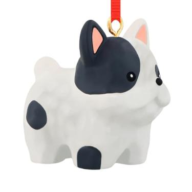 Imagem de Enfeite de Natal de buldogue francês - Ornamentos de resina para árvore de Natal, buldogue francês, enfeite de animal de estimação, enfeites de Natal, lembranças de Natal, presentes para amantes de