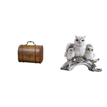 Imagem de MotiveTech Caixa Organizadora de Joias Vintage em Madeira com Estatuetas de, Decorativo para Guardar Anéis E Bijuterias, Ideal para Presente de Aniver