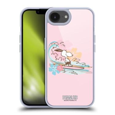 Imagem de Head Case Designs Capa de gel Peanuts Surf Beach Snoopy oficialmente licenciada [proteção de grau militar] compatível com Apple iPhone 16e e compatível com MagSafe