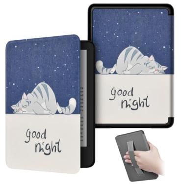 Imagem de Akacy Novo padrão pintado com alça Capa para Kindle de 7 polegadas, modelos SA568B e SA569P. Leve e segura para água, capa protetora dobrável Geração 2024 versão (12)