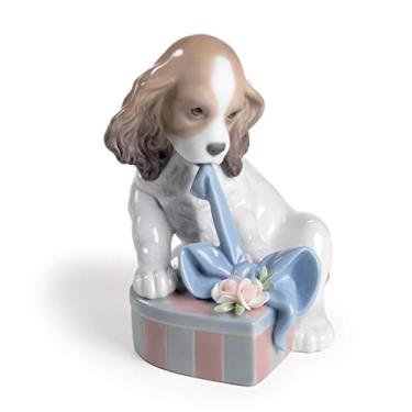 Imagem de LLADRÓ Estatueta de cachorro Can't Wait. Figura de cachorro de porcelana.