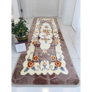 Imagem de Tapete Grande Passadeira 3d Floral E Geometrica 60cm×200cm, 60x90cm Antiderrapante,kit tapete cozinha,tapete de cozinha(Bege,60x200cm)