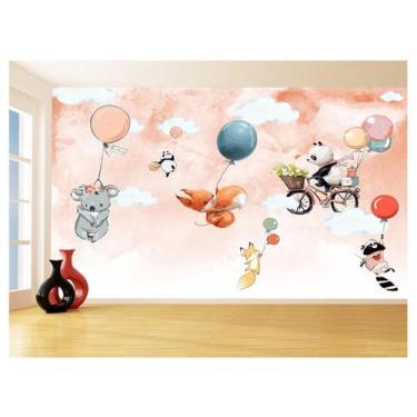 Imagem de Papel De Parede 3D Infantil Bichinos Floresta 3,5M Azs373 - Você Decor