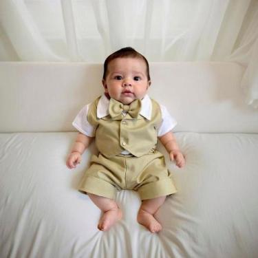 Imagem de Conjunto Roupa de Batizado Bebê Menino Samuel Kit 4 Peças - Maria's Ba