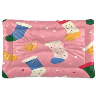 Imagem de SEHANY Cama de Natal para cães e gatos com fundo antiderrapante, caixa de canil, colchão macio para animais de estimação, lavável, almofada de cama para cães pequenos, médios e grandes, gatos, 91 x 61