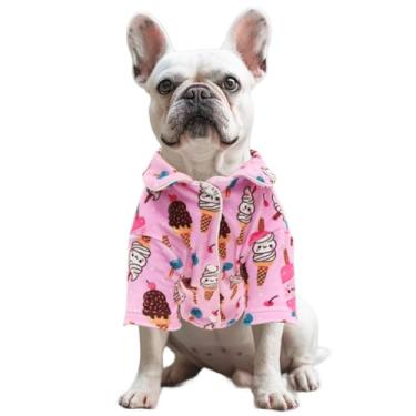 Imagem de CuteBone Pijamas de veludo de duas pernas para meninas - Macio, aconchegante e elástico para cães pequenos, médios e roupas de dormir de inverno LTP20XL