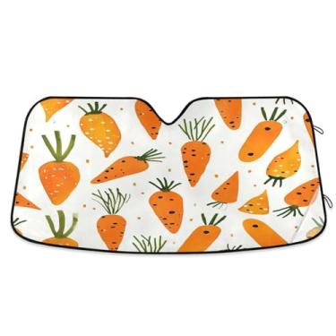 Imagem de ATTX Belo pára-brisa de carro Corgi de desenho animado 144.8 cm x 80.0 cm escudo solar universal com proteção UV, persiana de janela frontal automática dobrável para caminhões Sedans SUVs #476