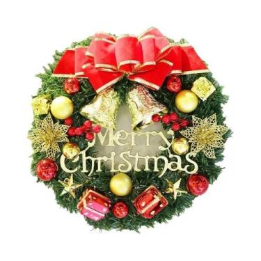 Imagem de Guirlanda De Natal Artesanal De Alta Qualidade Para Pendurar Na Porta 