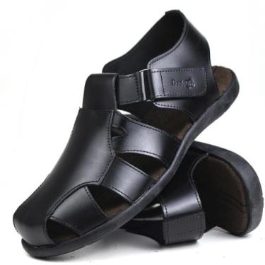 Imagem de Sandália Masculina Couro Legítimo Verão Super Confortável Imperdível -