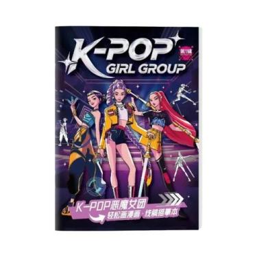 Imagem de Livro De Colorir Kids KPop Demon Hunter, Livro De Desenho E Pintura, P