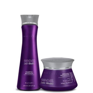 Imagem de Mutari kit blond vegan matizador everyday shampoo 240ml + mascara 300g