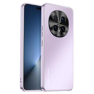 Imagem de LYJSMGZ Capa à prova de choque para Huawei Honor Magic 8 Pro/Magic 8, capa galvanizada antiimpressões digitais fosca, capa fina anti-amarelamento, roxa, Majic 8 Pro