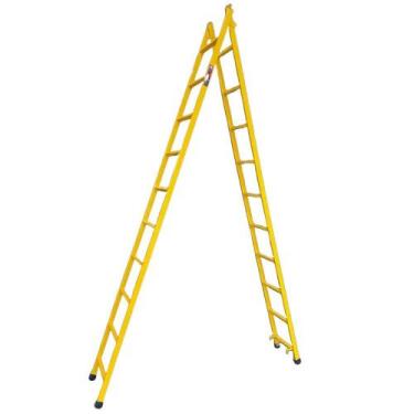 Imagem de Escada Extensiva 10/20 Degraus 5,25 metros Multifuncional 3 em 1 em Aç