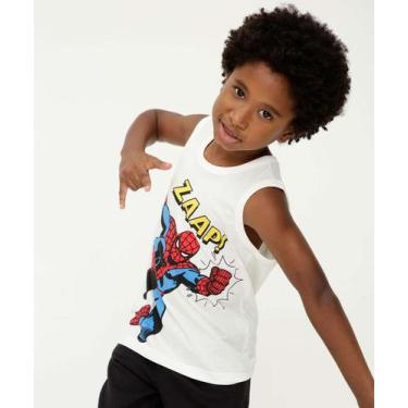Imagem de Regata Infantil Homem Aranha Marvel Tam 4 a 10-62062, Off white, 8