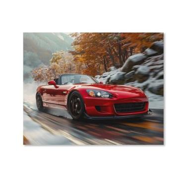 Imagem de HouLaiZhe Drift S2000 Jdm Cool Posters Canvas Wall Estética Decoração de parede Impressão de parede Sala de Galeria Decoração de parede para quarto sala de estar escritório 11 x 14 polegadas (28 x 35