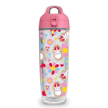 Imagem de Garrafa de Água 600 ml parede dupla Plástica Para Academia Esporte Trabalho Escritório desenhos fofinhos personagens profissão signos CORES PREMIUM (Minions | Fluffy Flower)
