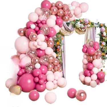 Imagem de Baloes de Aniversario Kit，Balão Bexiga Liso Balões Kit 145 Peças Aniversário Festas Para Criança Meninos Menina s