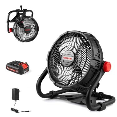 Imagem de Shop-Vac Ventilador portátil de 20 V, ventilador de acampamento recarregável alimentado por bateria de 30 cm, ventilador de mesa para casa, escritório, ao ar livre, local de trabalho, bateria e