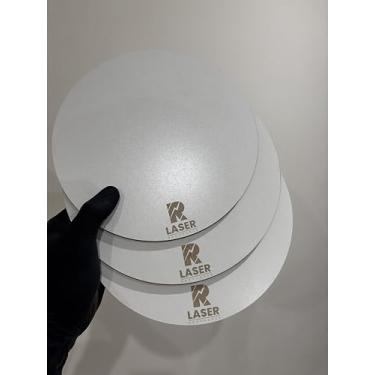 Imagem de Base para Bolo em MDF 3mm Branco Redonda Kit com 5 Unidades Suporte para Bolo Confeitaria Profissional Base Resistente para Bolos Decorados (KIT 5 UN 26CM)
