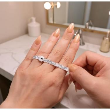 Imagem de Ferramenta de medição de dedo - medidor de tamanho de anel para mulheres, homens e crianças/meça o tamanho do seu anel @ Home (EUA)