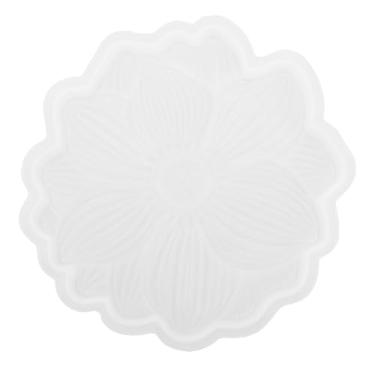 Imagem de Asixxsix Molde de Resina de Silicone de Flor, Molde de Bandeja Floral à Prova de Rasgo Flexível Reutilizável Com Design Requintado, Molde de Flor de Resina (Placa grande B11H37 (diâmetro 35,5 cm/13,98 pol.))