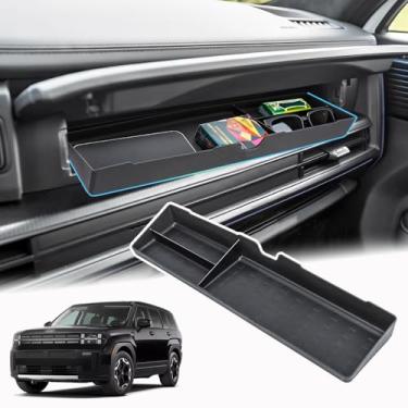Imagem de Neepiar Bandeja organizadora de armazenamento de passageiros compatível com 2024 2025 2026 Hyundai Santa Fe porta-luvas bandeja de armazenamento inserção caixa de armazenamento acessórios interiores