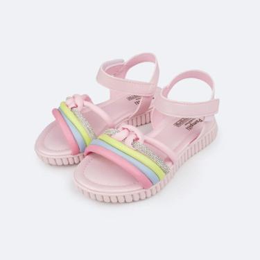Imagem de Sandália infantil Pampili Candy Nó e Strass Colorida