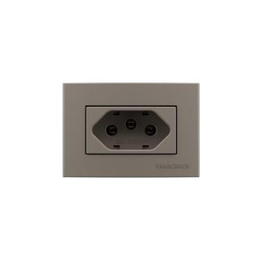 Imagem de Placa Para Móveis 65x45 Com Tomada Margirius Sleek Colors 2p+t 20a Argila Argila