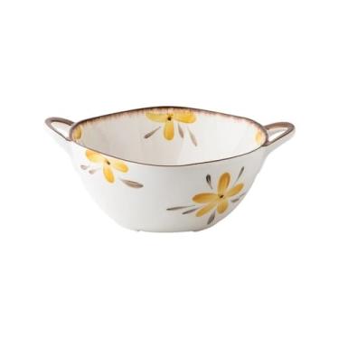 Imagem de Tigelas de sopa resistentes de 20 cm com alças seguras para forno, tigelas de sopa de cebola francesa, tigelas de macarrão profundas resistentes ao calor para família, utensílios de jantar para