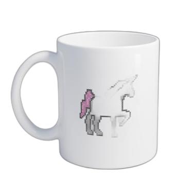 Imagem de Caneca Xícara de Café Porcelana Unicórnio 300ml Com Desenho de Natal