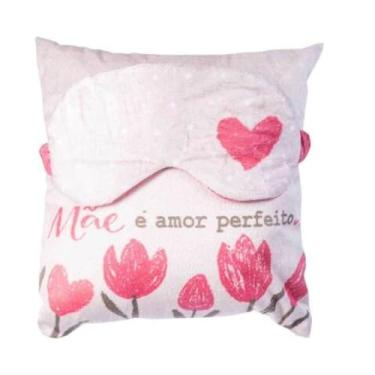 Imagem de Almofada com Tapa-Olhos “Mãe é Amor Perfeito” – Confortável, Decorativa e Ideal para Relaxar ou Presentear