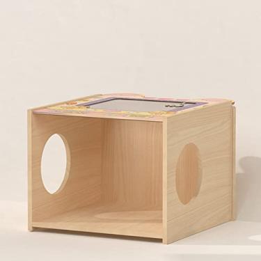 Imagem de Generic Casa de Madeira de Hamster Com Folheado de Bétula Sem Fundo, Cabana de Esconderijo Segura para Grande Espaço para Animais de Estimação, Brincadeiras de Dormir