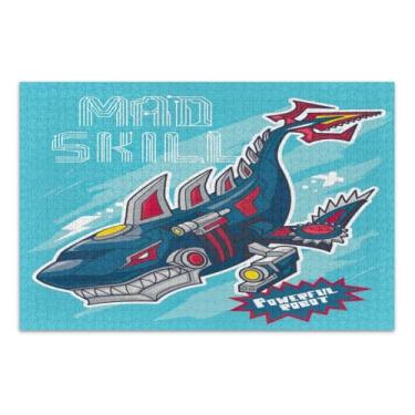 Imagem de Quebra-cabeças Robot Shark Sea Predator para adultos 500, quebra-cabeças desafiadores para adultos, jogos para adultos