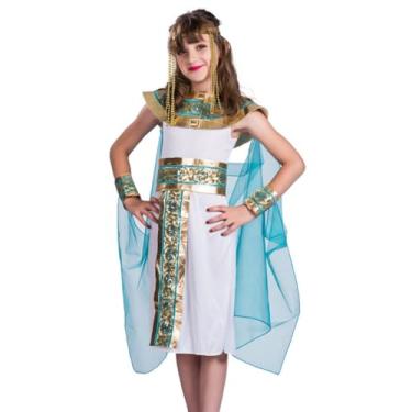 Imagem de LUMINFLY Fantasia de Cleópatra para meninas, fantasia egípcia para festas de cosplay, convenções, fantasia de Cleópatra para meninas e crianças