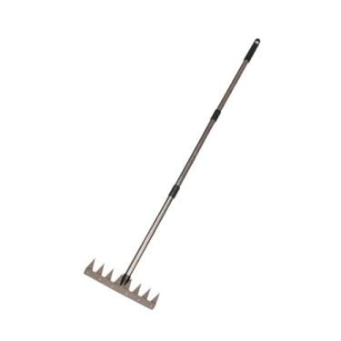Imagem de Fenteer Enxada de jardim agrícola, cultivador, ferramenta de metal à ferrugem para cultivo, desfolhamento e cultivo de gramados em quintais, Style D