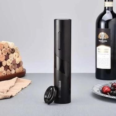 Imagem de Abridor de Vinho Elétrico Automático a Pilhas – Saca-Rolhas de Um Clique com Cortador de Lacre, Design Elegante e Reutilizável, Ideal para Amantes de Vinho, Jantares, Reuniões e Presentes Sofisticados