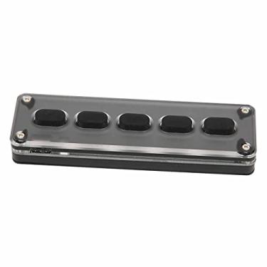 Imagem de Cryfokt Teclado de Silicone Programável Com 5 Teclas para Jogos, Designers de Música de Escritório, Mini Teclado Portátil para Computador Universal (Preto)