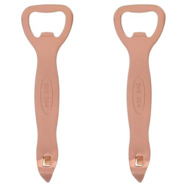 Imagem de Hemobllo Abridor de Garrafas Em Aço Inoxidável (2 Unidades) - Removedor de Tampas de Cerveja Portátil - Abridor de Latas para Bar, Cozinha E Festas Ao Ar Livre - Rosa