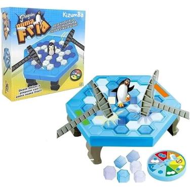 Imagem de Jogo De Mesa Pinguim Numa Fria Brinquedo Habilidade Equilíbrio Estratégia Infantil Kizumba