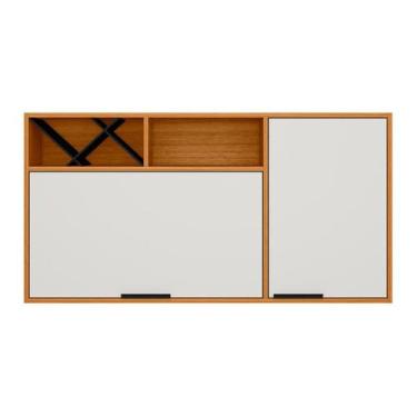 Imagem de Armario Cozinha Aereo Ravena com Nicho 120 cm com 2 Portas - Poliman, 