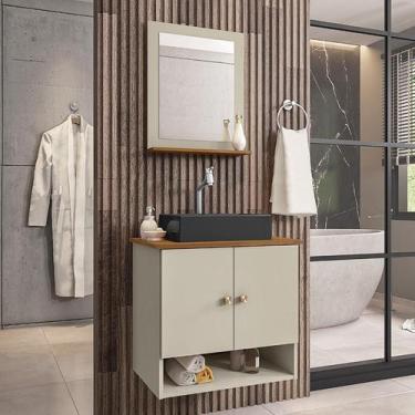 Imagem de Gabinete Banheiro Deli Cuba Torino Prt Torneira DL08 Val ABS - Loja Do