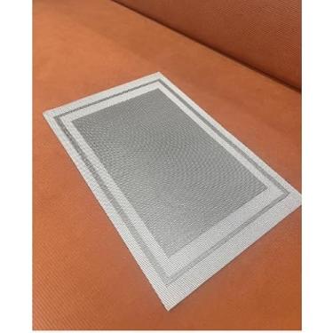 Imagem de Kit 4 ou 6 Jogo Americano Mesa Posta Antiderrapante Resistente ao Calor para Jantar (quadradas Cáqui,4 Pecas)