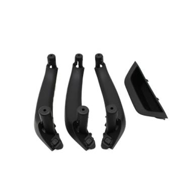 Imagem de 4 pçs conjunto lhd rhd interior do carro maçaneta da porta capa painel interno braço puxar guarnição substituição compatível para bmw x3 x4 f25 f26 2010-2016(RHD 4PCS Black)